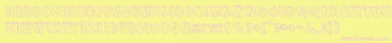 Zupagargonizer Font – Pink Fonts on Yellow Background