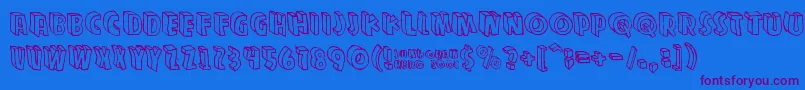 Zupagargonizer Font – Purple Fonts on Blue Background