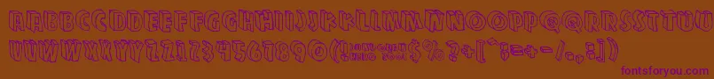 Zupagargonizer Font – Purple Fonts on Brown Background