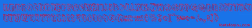 fuente Zupagargonizer – Fuentes Rojas Sobre Fondo Azul