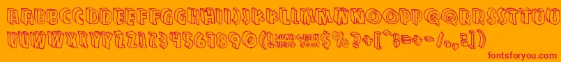 Zupagargonizer Font – Red Fonts on Orange Background