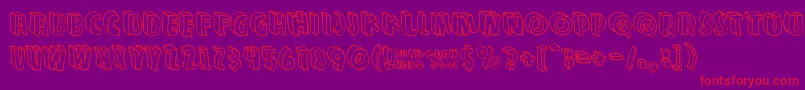 Police Zupagargonizer – polices rouges sur fond violet