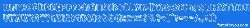 Zupagargonizer Font – White Fonts on Blue Background