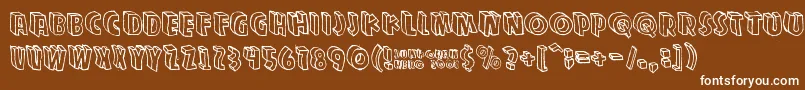 Zupagargonizer Font – White Fonts on Brown Background