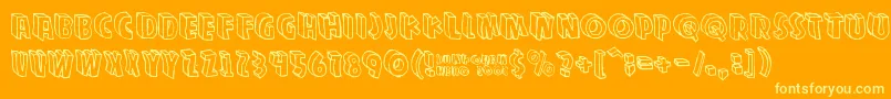 Zupagargonizer Font – Yellow Fonts on Orange Background