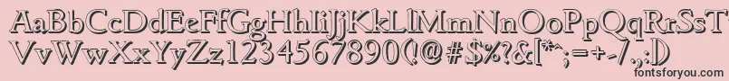 GouditashadowRegular Font – Black Fonts on Pink Background