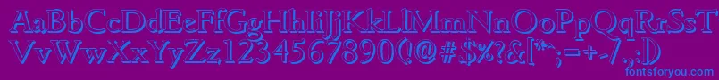 GouditashadowRegular Font – Blue Fonts on Purple Background