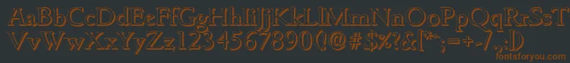 GouditashadowRegular Font – Brown Fonts on Black Background