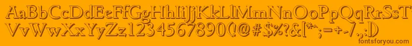 GouditashadowRegular Font – Brown Fonts on Orange Background