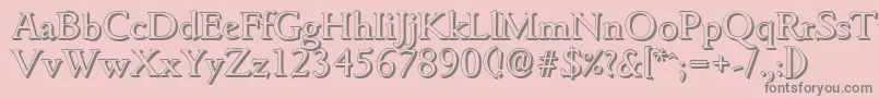 GouditashadowRegular-Schriftart – Graue Schriften auf rosa Hintergrund