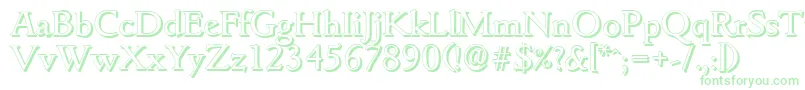 GouditashadowRegular Font – Green Fonts on White Background