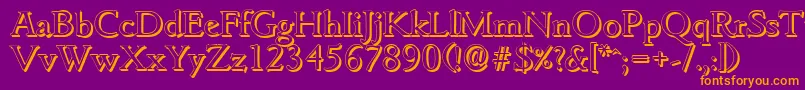 GouditashadowRegular Font – Orange Fonts on Purple Background