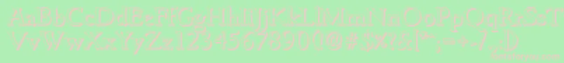 GouditashadowRegular Font – Pink Fonts on Green Background