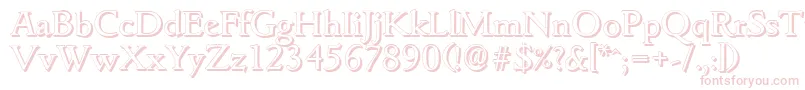 GouditashadowRegular Font – Pink Fonts on White Background