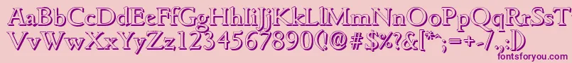 GouditashadowRegular Font – Purple Fonts on Pink Background