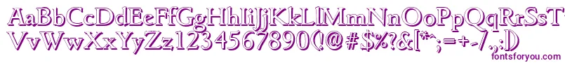 GouditashadowRegular Font – Purple Fonts on White Background