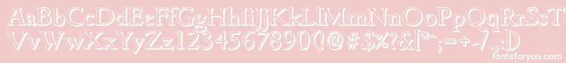 GouditashadowRegular Font – White Fonts on Pink Background