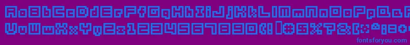 Shakagraphics05 Font – Blue Fonts on Purple Background