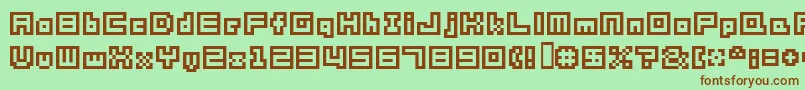 Shakagraphics05 Font – Brown Fonts on Green Background