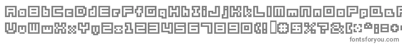 フォントShakagraphics05 – 白い背景に灰色の文字