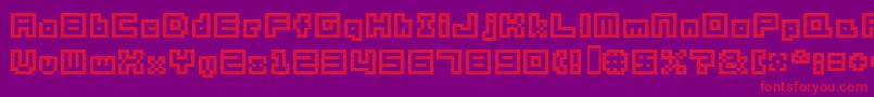 Shakagraphics05 Font – Red Fonts on Purple Background