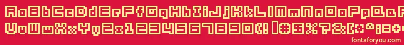 Shakagraphics05 Font – Yellow Fonts on Red Background