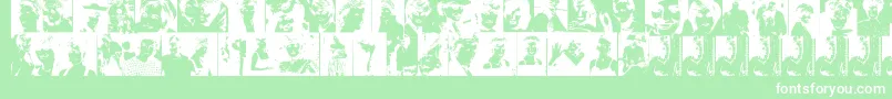 DianaThePrincess-Schriftart – Weiße Schriften auf grünem Hintergrund