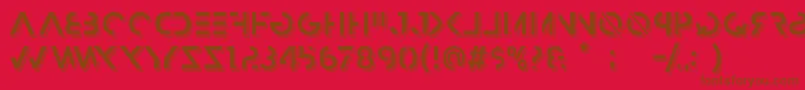 Fonte HbmRazedTrendPersonalUseOnly – fontes marrons em um fundo vermelho