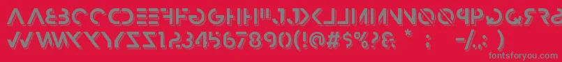 HbmRazedTrendPersonalUseOnly Font – Gray Fonts on Red Background