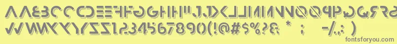 HbmRazedTrendPersonalUseOnly Font – Gray Fonts on Yellow Background