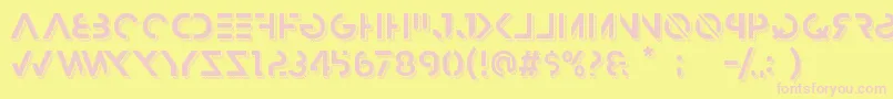 HbmRazedTrendPersonalUseOnly Font – Pink Fonts on Yellow Background