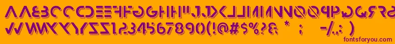 HbmRazedTrendPersonalUseOnly Font – Purple Fonts on Orange Background