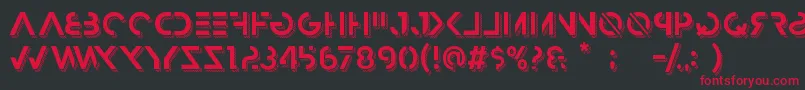 HbmRazedTrendPersonalUseOnly Font – Red Fonts on Black Background