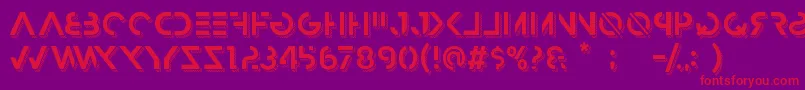 HbmRazedTrendPersonalUseOnly Font – Red Fonts on Purple Background
