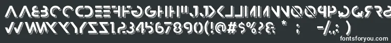 Шрифт HbmRazedTrendPersonalUseOnly – белые шрифты на чёрном фоне