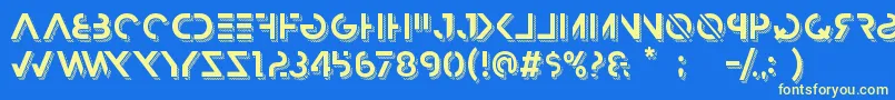 HbmRazedTrendPersonalUseOnly Font – Yellow Fonts on Blue Background