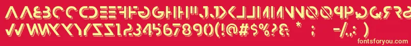 HbmRazedTrendPersonalUseOnly Font – Yellow Fonts on Red Background
