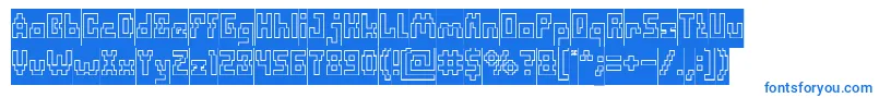 Fonte DefragmentedHollowInverse – fontes azuis