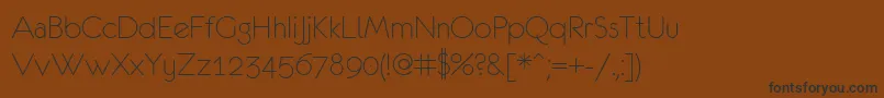 Eurof35 Font – Black Fonts on Brown Background
