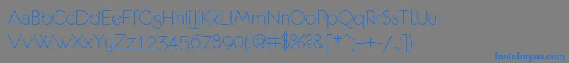 フォントEurof35 – 灰色の背景に青い文字
