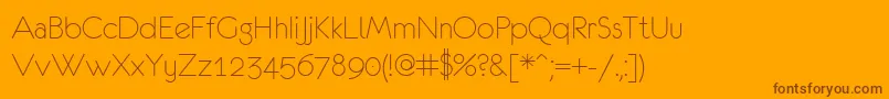Eurof35 Font – Brown Fonts on Orange Background