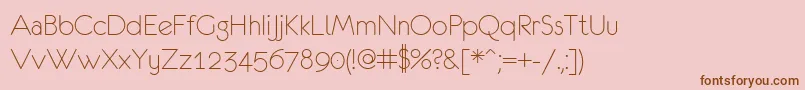 Eurof35 Font – Brown Fonts on Pink Background