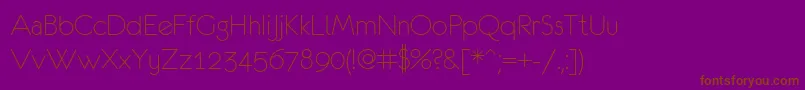 Eurof35 Font – Brown Fonts on Purple Background