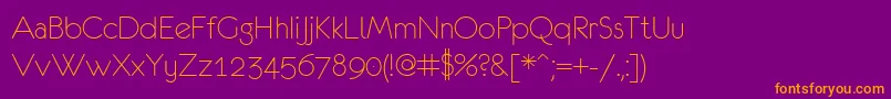 Eurof35 Font – Orange Fonts on Purple Background