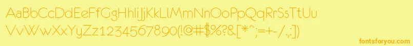 Eurof35 Font – Orange Fonts on Yellow Background