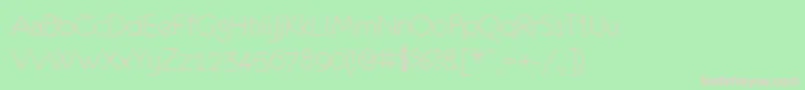 Eurof35 Font – Pink Fonts on Green Background