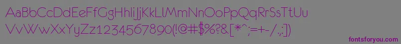 Eurof35 Font – Purple Fonts on Gray Background
