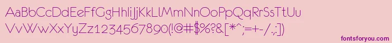 Eurof35-Schriftart – Violette Schriften auf rosa Hintergrund