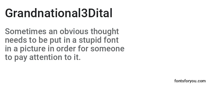 Grandnational3Dital Font