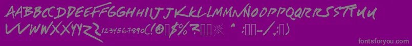 Шрифт Americanauthors – серые шрифты на фиолетовом фоне